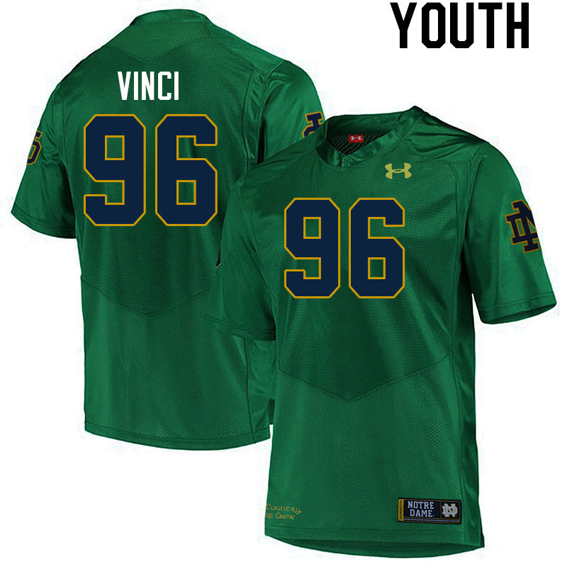 Youth #96 Joseph Vinci Notre Dame Fighting Irish College Football Jerseys Stitched-Green